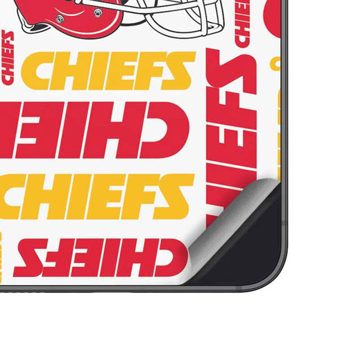 NFL Kansas City Chiefs White Blast Galaxy S25 Skin